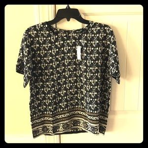 Madewell short sleeve blouse.